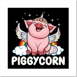 Piggycorn Funny Pig Unicorn Posters and Art